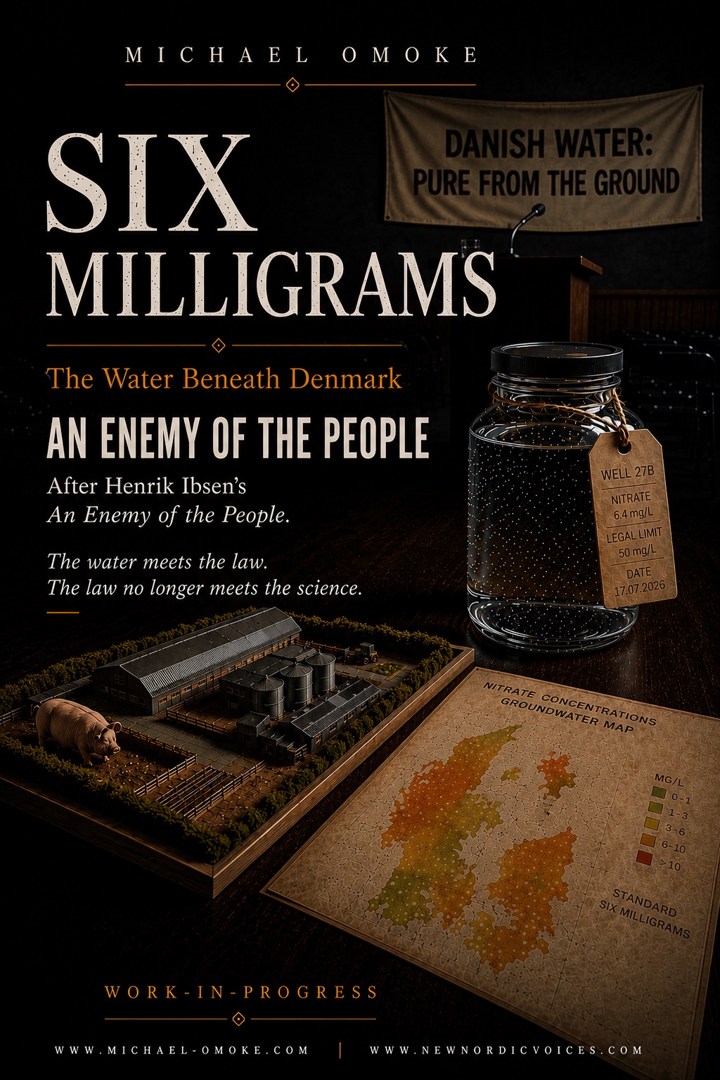 Final vertical poster for Six Milligrams: The Water Beneath Denmark